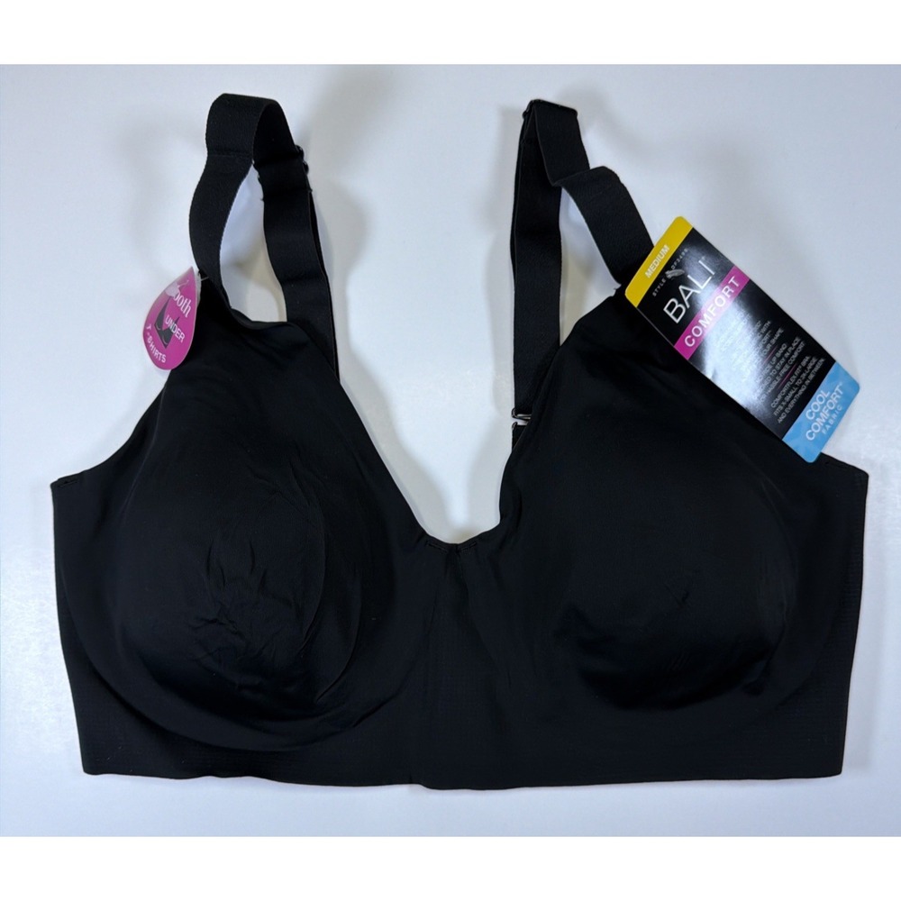 Bali Comfort Revolution Easylite Bra Womens Underwire Black DF3498 Size Med NWT